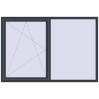 Pricing Tilt-and-Turn 2010x1350 mm REHAU OPTIMUM EURO-DESIGN 70 ANTHRACITE_GREY_STRUKTURAL two-sided