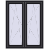 Ustalenie cen Okna skrzydłowe 1050x1325 mm REHAU ENERGY-SAVING SYNEGO MD BLACK_ULTI-MATT zewnętrzny