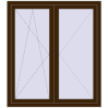 Pricing Tilt-and-Turn 1200x1350 mm REHAU OPTIMUM EURO-DESIGN 70 DARK_OAK two-sided
