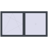 Pricing Tilt-and-Turn 2600x1400 mm REHAU ENERGY-SAVING SYNEGO MD ANTHRACITE_GREY_STRUKTURAL external