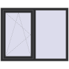 Pricing Tilt-and-Turn 1400x1100 mm REHAU OPTIMUM EURO-DESIGN 70 ANTHRACITE_GREY_GLATT two-sided