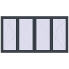 Pricing Tilt-and-Turn 2600x1400 mm REHAU OPTIMUM EURO-DESIGN 70 ANTHRACITE_GREY_STRUKTURAL two-sided