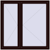 Ustalenie cen Okna skrzydłowe 1500x1500 mm REHAU OPTIMUM EURO-DESIGN 70 CHOCOLATE_BROWN dwustronny