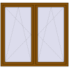 Ustalenie cen Okna skrzydłowe 1575x1520 mm REHAU ENERGY-SAVING SYNEGO MD GOLDEN OAK dwustronny