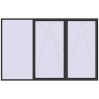 Ustalenie cen Okna skrzydłowe 3600x2300 mm REHAU OPTIMUM EURO-DESIGN 70 ANTHRACITE_GREY_GLATT dwustronny
