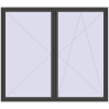 Pricing Tilt-and-Turn 2500x2200 mm REHAU ENERGY-SAVING SYNEGO MD BASALT_GREY two-sided