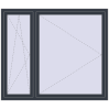 Pricing Tilt-and-Turn 1750x1500 mm REHAU OPTIMUM EURO-DESIGN 70 ANTHRACITE_GREY_STRUKTURAL two-sided