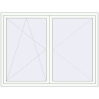 Pricing Tilt-and-Turn 1850x1400 mm REHAU ENERGY-SAVING SYNEGO MD RAL 9016 Traffic white two-sided