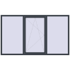 Pricing Tilt-and-Turn 2400x1400 mm REHAU OPTIMUM EURO-DESIGN 70 ANTHRACITE_GREY_STRUKTURAL two-sided