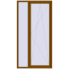 Pricing Tilt-and-Turn 1200x2300 mm REHAU ENERGY-SAVING SYNEGO MD GOLDEN OAK external