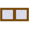 Pricing Tilt-and-Turn 1500x700 mm REHAU ENERGY-SAVING SYNEGO MD GOLDEN OAK two-sided