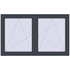 Pricing Tilt-and-Turn 1650x1000 mm REHAU OPTIMUM EURO-DESIGN 70 ANTHRACITE_GREY_STRUKTURAL external