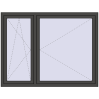 Pricing Tilt-and-Turn 1700x1300 mm REHAU ENERGY-SAVING SYNEGO MD BASALT_GREY two-sided