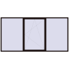 Pricing Tilt-and-Turn 3560x1800 mm REHAU ENERGY-SAVING SYNEGO MD BLACK_BROWN two-sided