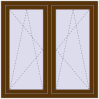 Pricing Tilt-and-Turn 1150x1150 mm REHAU OPTIMUM EURO-DESIGN 70 WALNUT external