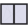Pricing Tilt-and-Turn 1800x1400 mm REHAU ENERGY-SAVING SYNEGO MD BLACK_ULTI-MATT two-sided