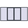 Pricing Tilt-and-Turn 2800x1400 mm REHAU ENERGY-SAVING SYNEGO MD ANTHRACITE_GREY_STRUKTURAL external