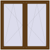 Pricing Tilt-and-Turn 1500x1500 mm REHAU OPTIMUM EURO-DESIGN 70 WALNUT external