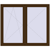 Pricing Tilt-and-Turn 1680x1430 mm REHAU OPTIMUM EURO-DESIGN 70 DARK_OAK external