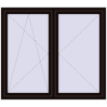 Pricing Tilt-and-Turn 1600x1400 mm REHAU ENERGY-SAVING SYNEGO MD BLACK_BROWN two-sided