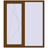 Pricing Tilt-and-Turn 1300x1500 mm REHAU OPTIMUM EURO-DESIGN 70 WALNUT external