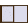 Pricing Tilt-and-Turn 1800x1200 mm REHAU OPTIMUM EURO-DESIGN 70 DARK_OAK two-sided