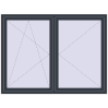 Pricing Tilt-and-Turn 1800x1350 mm REHAU OPTIMUM EURO-DESIGN 70 ANTHRACITE_GREY_STRUKTURAL external
