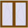Pricing Tilt-and-Turn 1465x1435 mm REHAU OPTIMUM EURO-DESIGN 70 GOLDEN OAK two-sided