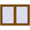 Pricing Tilt-and-Turn 1400x1000 mm REHAU ENERGY-SAVING SYNEGO MD GOLDEN OAK two-sided