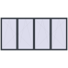 Pricing Tilt-and-Turn 4700x2300 mm REHAU ENERGY-SAVING SYNEGO MD ANTHRACITE_GREY_STRUKTURAL two-sided