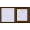 Pricing Tilt-and-Turn 1300x700 mm REHAU OPTIMUM EURO-DESIGN 70 DARK_OAK two-sided