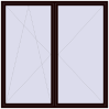 Pricing Tilt-and-Turn 2300x2300 mm REHAU ENERGY-SAVING SYNEGO MD CHOCOLATE_BROWN two-sided
