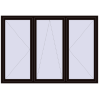 Pricing Tilt-and-Turn 2300x1600 mm REHAU OPTIMUM EURO-DESIGN 70 BLACK_BROWN two-sided
