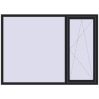 Pricing Tilt-and-Turn 2000x1450 mm REHAU ENERGY-SAVING SYNEGO MD BLACK_ULTI-MATT two-sided