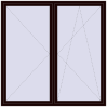 Pricing Tilt-and-Turn 2000x2000 mm REHAU ENERGY-SAVING SYNEGO MD CHOCOLATE_BROWN two-sided