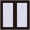 Pricing Tilt-and-Turn 1150x1150 mm REHAU OPTIMUM EURO-DESIGN 70 BLACK_BROWN two-sided