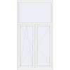 Pricing Tilt-and-Turn 1200x2300 mm REHAU RENOVATION EURO 70 RAL 9016 Traffic white two-sided