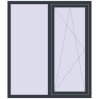 Pricing Tilt-and-Turn 1300x1500 mm REHAU ENERGY-SAVING SYNEGO MD ANTHRACITE_GREY_STRUKTURAL two-sided