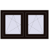 Pricing Tilt-and-Turn 1000x600 mm REHAU OPTIMUM EURO-DESIGN 70 BLACK_BROWN two-sided