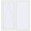 Pricing Tilt-and-Turn 1500x1599 mm REHAU BRILLANT DESIGN RAL 9016 Traffic white two-sided