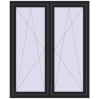 Ustalenie cen Okna skrzydłowe 1290x1535 mm REHAU ENERGY-SAVING SYNEGO MD BLACK_ULTI-MATT zewnętrzny