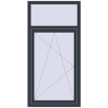 Pricing Tilt-and-Turn 800x1600 mm REHAU ENERGY-SAVING SYNEGO MD ANTHRACITE_GREY_STRUKTURAL two-sided