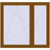 Pricing Tilt-and-Turn 1670x1550 mm REHAU ENERGY-SAVING SYNEGO MD GOLDEN OAK external
