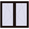 Pricing Tilt-and-Turn 1500x1400 mm REHAU OPTIMUM EURO-DESIGN 70 BLACK_BROWN external