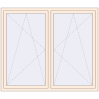 Pricing Tilt-and-Turn 1750x1500 mm REHAU OPTIMUM EURO-DESIGN 70 CREAME_WHITE_50L-2 two-sided