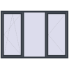 Pricing Tilt-and-Turn 2070x1450 mm REHAU BRILLANT DESIGN ANTHRACITE_GREY_STRUKTURAL two-sided