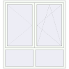 Pricing Tilt-and-Turn 1600x1740 mm REHAU ENERGY-SAVING SYNEGO MD RAL 9016 Traffic white two-sided