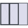 Pricing Tilt-and-Turn 2700x2200 mm REHAU OPTIMUM EURO-DESIGN 70 ANTHRACITE_GREY_STRUKTURAL external
