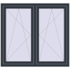 Ustalenie cen Okna skrzydłowe 1275x1205 mm REHAU ENERGY-SAVING SYNEGO MD ANTHRACITE_GREY_STRUKTURAL zewnętrzny