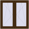 Pricing Tilt-and-Turn 1200x1200 mm REHAU OPTIMUM EURO-DESIGN 70 DARK_OAK two-sided